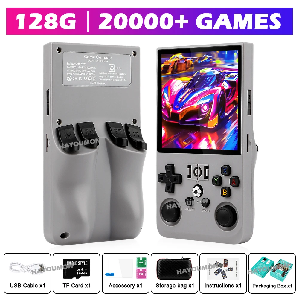 Lettore di giochi portatile R3 - Gaming Console R36 Max recensione e prezzo